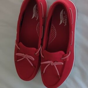 Skechers Red Sneakers Comfortable Slip-On Design